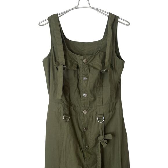 Forever 21 Jumpsuit Cargo Style Sleeveless Wide Leg Utility Fitted Size Small - Picture 2 of 11